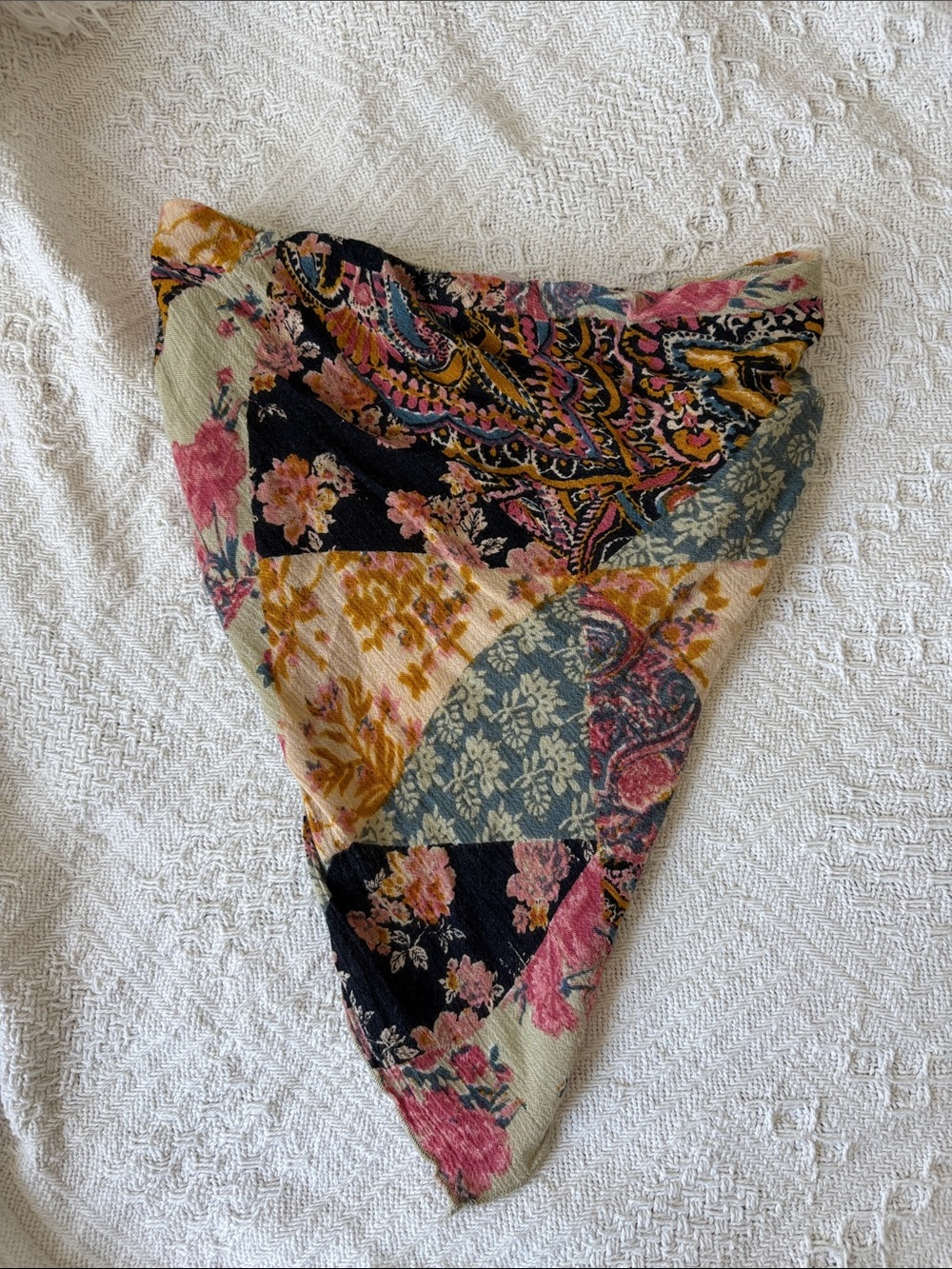 Free People One Raya Bandana Top XS Patchwork